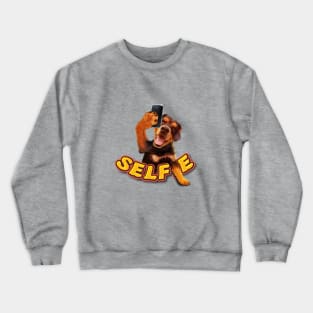 Selfie dog Crewneck Sweatshirt